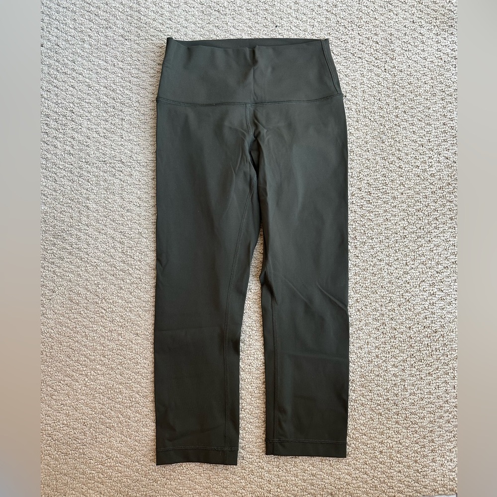 Olive Green Cropped Lululemon Leggings